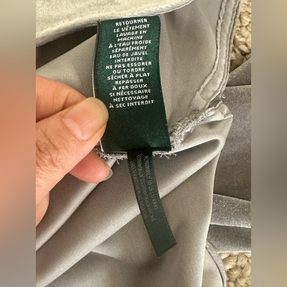 Ralph Lauren Elegant Velvet Gray long sleeve Top size M - Picture 7 of 10